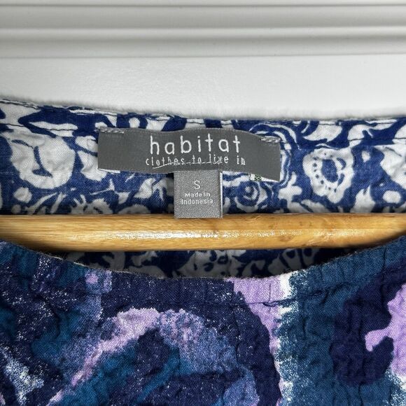 Habitat Stir It Up Patchwork Floral Cropped Sleeve Top - Picture 3 of 7